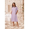 Zeagoo Women Dresses Summer Casual Short Sleeve Button Down Shirt Dresses 2026 Beach Cover Up with Pockets(Light Purple)