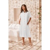 Zeagoo Women Dresses Summer Casual Short Sleeve Button Down Shirt Dresses 2026 Beach Cover Up with Pockets(White)