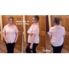 Zeagoo Women Linen Button Down Shirt Rolled Cuffed Short Sleeve Blouse Ladies Summer Casual V Neck Beach Cotton Tops(E-soft Pink)