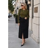 Zeagoo Women Long Sleeve Shirts Ribbed Slim Fit Tops Crewneck Basic Tee(Army Green)