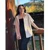 Zeagoo Womens Button Down Blouse Rolled Cuffed Short Sleeve Shirts Casual Work Blouse Summer Hawaiian Outfits(Champagne)