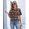 Zeagoo Womens Button Down Blouse Rolled Cuffed Short Sleeve Shirts Casual Work Blouse Summer Hawaiian Outfits(Jh308)