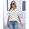 Zeagoo Womens Button Down Blouse Rolled Cuffed Short Sleeve Shirts Casual Work Blouse Summer Hawaiian Outfits(Jh592)
