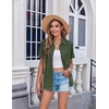 Zeagoo Womens Button Down Shirt Bust Pocket Short Sleeve Blouses Summer Top(Army)