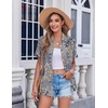 Zeagoo Womens Button Down Shirt Bust Pocket Short Sleeve Blouses Summer Top(Boho Blue 919)