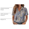 Zeagoo Womens Button Down Shirt Bust Pocket Short Sleeve Blouses Summer Top(Boho Blue 919)