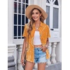 Zeagoo Womens Button Down Shirt Bust Pocket Short Sleeve Blouses Summer Top(Boho Orange 294)