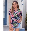 Zeagoo Womens Button Down Shirt Bust Pocket Short Sleeve Blouses Summer Top(Hf60)