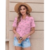 Zeagoo Womens Button Down Shirt Bust Pocket Short Sleeve Blouses Summer Top(Letters Love 81)