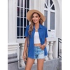 Zeagoo Womens Button Down Shirt Bust Pocket Short Sleeve Blouses Summer Top(Snorkel Blue)