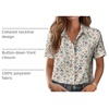 Zeagoo Womens Button Down Shirt Bust Pocket Short Sleeve Blouses Summer Top(Xh51)