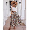 Zeagoo Women’s Chiffon Elastic High Waist Pleated Maxi Skirt with Pockets(02-wf66)