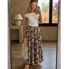 Zeagoo Women’s Chiffon Elastic High Waist Pleated Maxi Skirt with Pockets(02-wf66)