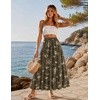 Zeagoo Women’s Chiffon Elastic High Waist Pleated Maxi Skirt with Pockets(Bf387)