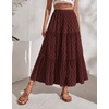 Zeagoo Women’s Chiffon Elastic High Waist Pleated Maxi Skirt with Pockets(Gz53)