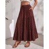 Zeagoo Women’s Chiffon Elastic High Waist Pleated Maxi Skirt with Pockets(Gz53)
