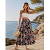 Zeagoo Women’s Chiffon Elastic High Waist Pleated Maxi Skirt with Pockets(Mz951)