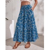 Zeagoo Women’s Chiffon Elastic High Waist Pleated Maxi Skirt with Pockets(Wf164)