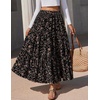 Zeagoo Women’s Chiffon Elastic High Waist Pleated Maxi Skirt with Pockets(Xh532)