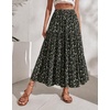Zeagoo Women’s Chiffon Elastic High Waist Pleated Maxi Skirt with Pockets(Xh577)