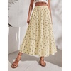 Zeagoo Women’s Chiffon Elastic High Waist Pleated Maxi Skirt with Pockets(Xh582)
