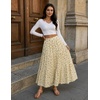 Zeagoo Women’s Chiffon Elastic High Waist Pleated Maxi Skirt with Pockets(Xh582)