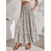 Zeagoo Women’s Chiffon Elastic High Waist Pleated Maxi Skirt with Pockets(Xh583)