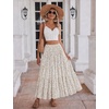 Zeagoo Women’s Chiffon Elastic High Waist Pleated Maxi Skirt with Pockets(Xh584)
