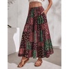 Zeagoo Women’s Chiffon Elastic High Waist Pleated Maxi Skirt with Pockets(Xh585)