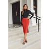 Zeagoo Womens Knit Midi Skirts Casual Pencil Skirt High Waisted Long Skirt with Slit Elegant Work Office Skirts(Tr)