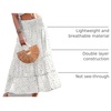 Zeagoo Women’s Long Maxi Skirts Tiered Elastic High Waist Boho Double Layered Print A-Line Casual Midi Dress(Pattern 3)