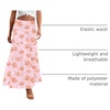Zeagoo Women’s Long Maxi Skirts Tiered Elastic High Waist Boho Double Layered Print A-Line Casual Midi Dress(Pink Orange Floral)