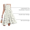 Zeagoo Women’s Long Maxi Skirts Tiered Elastic High Waist Boho Double Layered Print A-Line Casual Midi Dress(White Floral)