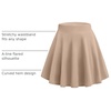 Zeagoo Women’s Skirt Basic Mini Skater Skirt 2026 Summer Skirts Stretchable High Waist A-Line Party Club Skirts(Beige)