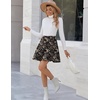 Zeagoo Women’s Skirt Basic Mini Skater Skirt 2026 Summer Skirts Stretchable High Waist A-Line Party Club Skirts(Bf131)