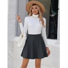 Zeagoo Women’s Skirt Basic Mini Skater Skirt 2026 Summer Skirts Stretchable High Waist A-Line Party Club Skirts(Dark Grey)