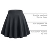 Zeagoo Women’s Skirt Basic Mini Skater Skirt 2026 Summer Skirts Stretchable High Waist A-Line Party Club Skirts(Dark Grey)