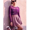 Zeagoo Women’s Skirt Basic Mini Skater Skirt 2026 Summer Skirts Stretchable High Waist A-Line Party Club Skirts(Dusty Mauve)