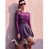 Zeagoo Women’s Skirt Basic Mini Skater Skirt 2026 Summer Skirts Stretchable High Waist A-Line Party Club Skirts(Gz332)