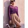 Zeagoo Women’s Skirt Basic Mini Skater Skirt 2026 Summer Skirts Stretchable High Waist A-Line Party Club Skirts(Khaki)