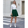 Zeagoo Women’s Skirt Basic Mini Skater Skirt 2026 Summer Skirts Stretchable High Waist A-Line Party Club Skirts(Light Green)