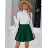 Zeagoo Women’s Skirt Basic Mini Skater Skirt 2026 Summer Skirts Stretchable High Waist A-Line Party Club Skirts(Light Green)