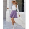 Zeagoo Women’s Skirt Basic Mini Skater Skirt 2026 Summer Skirts Stretchable High Waist A-Line Party Club Skirts(Lilac Purple)