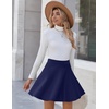 Zeagoo Women’s Skirt Basic Mini Skater Skirt 2026 Summer Skirts Stretchable High Waist A-Line Party Club Skirts(Navy Blue)