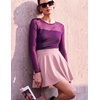 Zeagoo Women’s Skirt Basic Mini Skater Skirt 2026 Summer Skirts Stretchable High Waist A-Line Party Club Skirts(Pink)