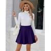 Zeagoo Women’s Skirt Basic Mini Skater Skirt 2026 Summer Skirts Stretchable High Waist A-Line Party Club Skirts(Purple)