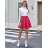 Zeagoo Women’s Skirt Basic Mini Skater Skirt 2026 Summer Skirts Stretchable High Waist A-Line Party Club Skirts(Rose)