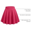 Zeagoo Women’s Skirt Basic Mini Skater Skirt 2026 Summer Skirts Stretchable High Waist A-Line Party Club Skirts(Rose)