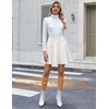 Zeagoo Women’s Skirt Basic Mini Skater Skirt 2026 Summer Skirts Stretchable High Waist A-Line Party Club Skirts(White)