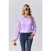 Zeagoo Womens Tops Long Sleeve Satin Silk Button Down Shirts Dressy Blouses(Lavender)